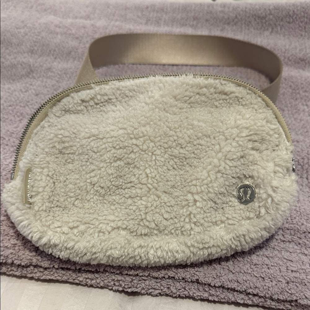 lululemon athletica Tan Fleece Crossbody Bag